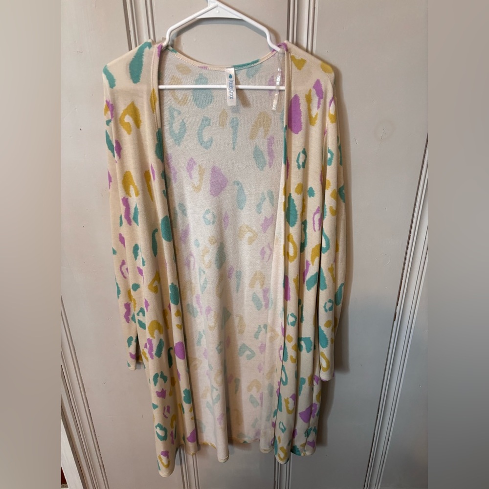 Colorful Leopard Cardigan/Duster - Picture 3 of 6